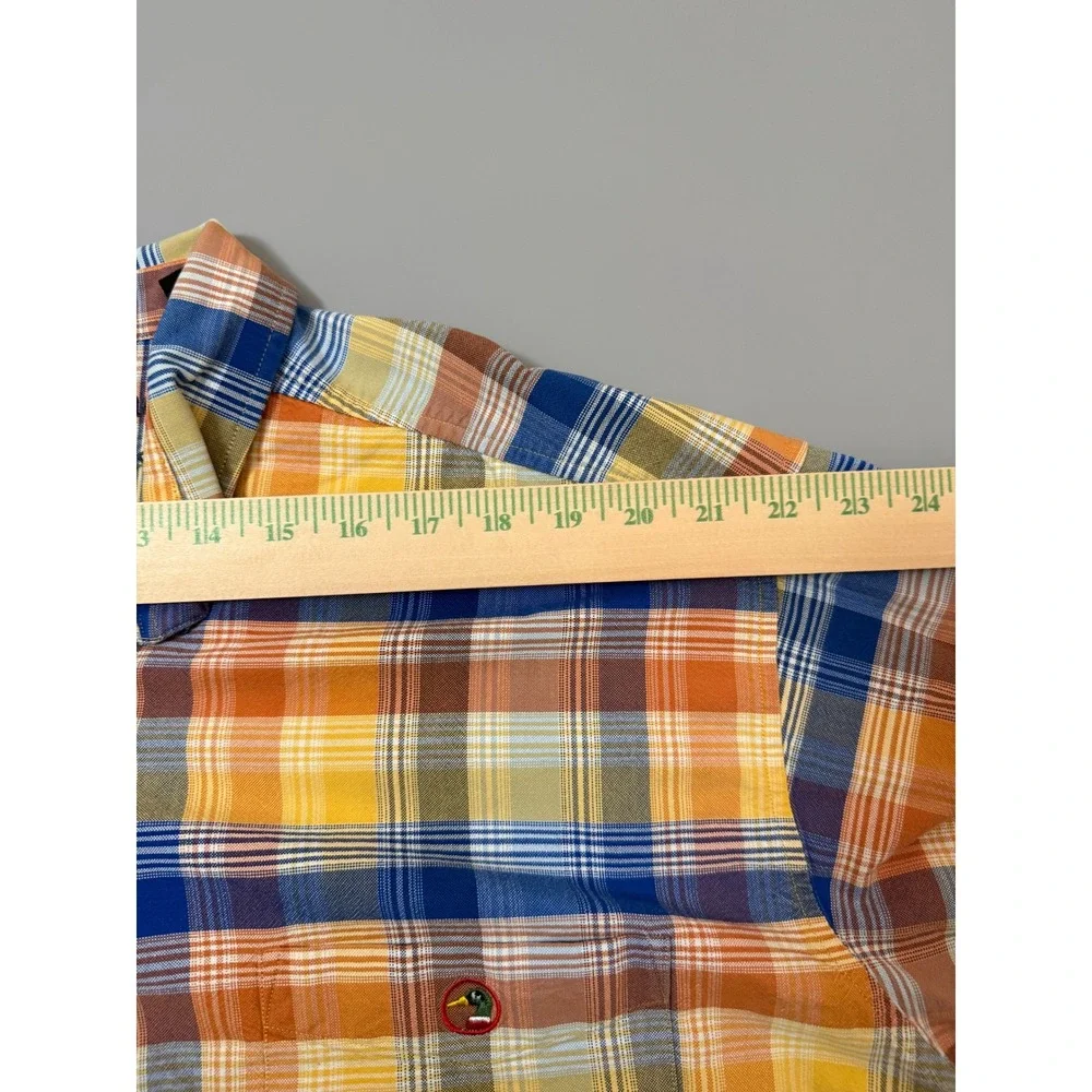 Duck Head Classic Oxford Plaid Button Down Shirt Mens XL 100% Cotton